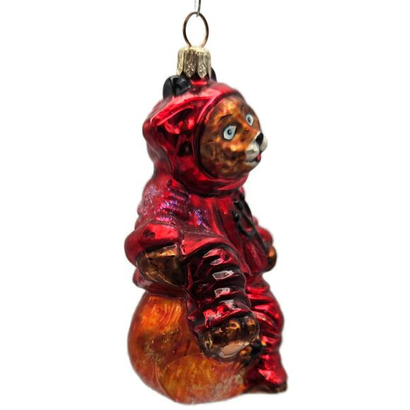 Christopher Radko You Little Devil Bear Pumpkin Halloween Christmas Ornament - Picture 6 of 13